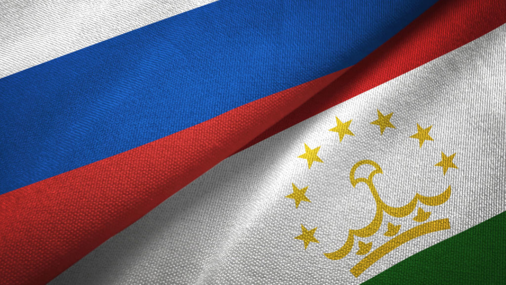 Russia and Tajikistan Flags