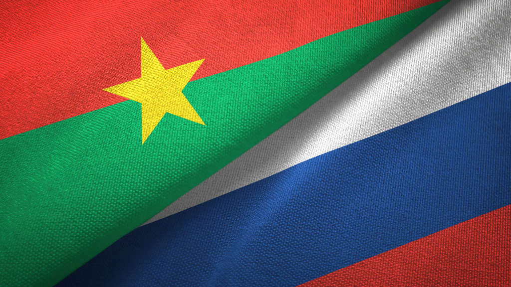 Burkina Faso Russia Flags