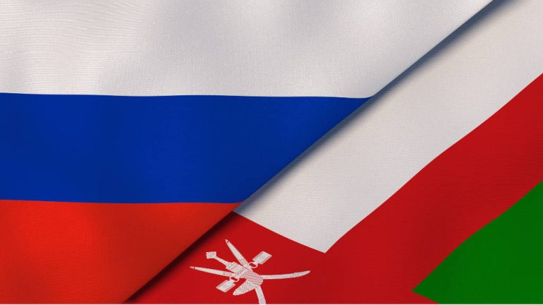 Russia Oman Flags